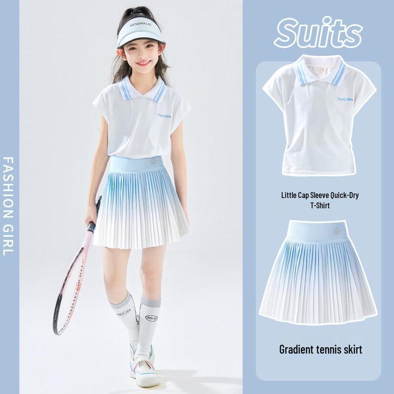 Moonkids Girls  Quick-Dry Tennis Skirt  Top Set 150