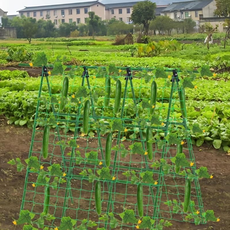 Friendly Durable Plastic Coated Steel Garden Trellis With Net And Ties A Frame Design For Heavy Duty 47x63 Inch