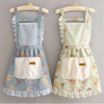 Kitchen Household Cooking Apron Anti-fouling and Dirt-resistant Adult Work Apron Work Clothes Women