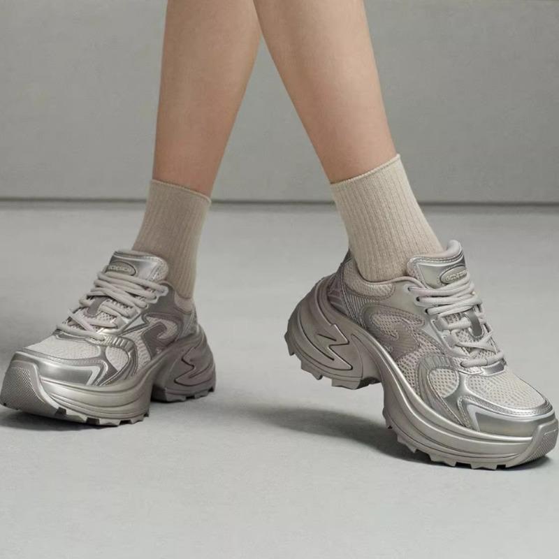 Spring new platform silver dad shoes women's sneakers