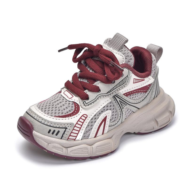 

Children s Boys Girls Chunky Sneakers Kids Hiking Tennis Running Shoes New Toddler Lightweight Breathable Casual Trainers I01156 21 красный