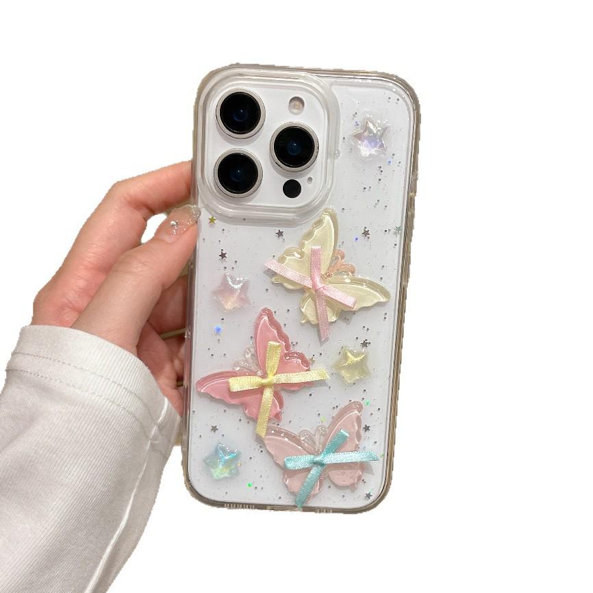 High-End 3-Color Ribbon Bow Case for iPhone 17 Air and Apple 16 Pro Max