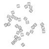 100pcs 4mm Miniature Doll Belt Buckles Sliver Rectangle Adjuster  for Sewing Accessories