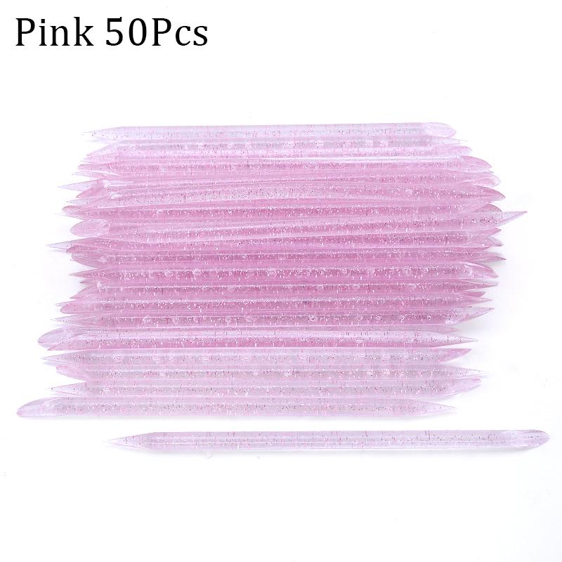 

50/100Pcs Pusher Cuticle Remover Pedicure Care Tool Tools Reusable Double End Nail Art Nails Manicures Cuticle Crystal Stick