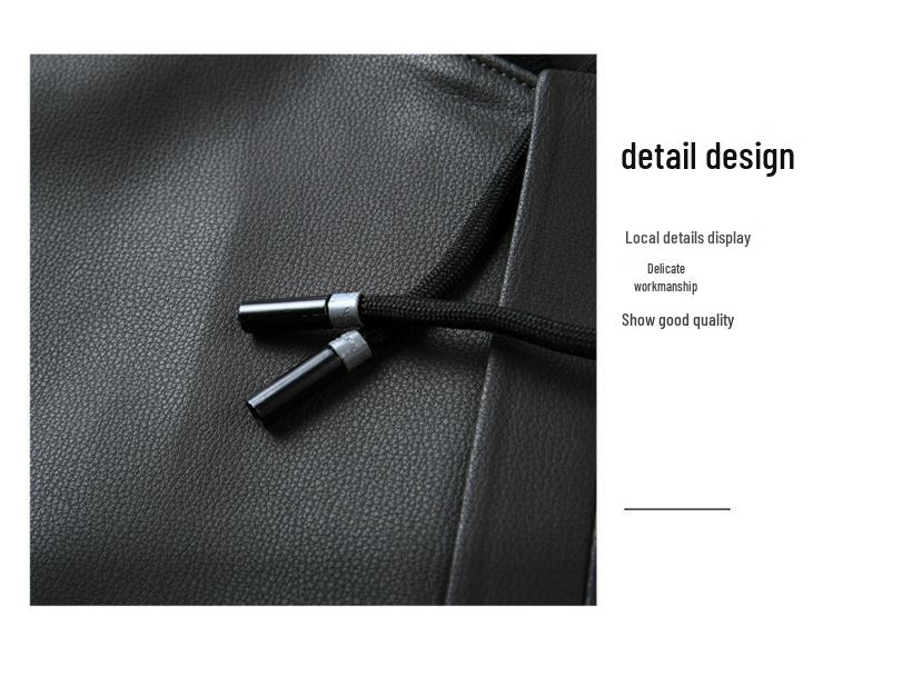 Men's Versatile Hooded Leather Jacket - Plus Velvet, Thickened Sheepskin, Warm Casual Dad Style Outerwear for All Ages