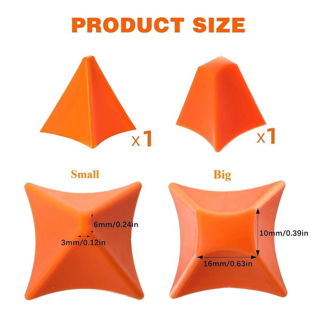 2Pcs Silicone Caulk Finishing Tools Seam Tools,Reusable Seals Smoothing Applicator,Triangular Design for Precision Application