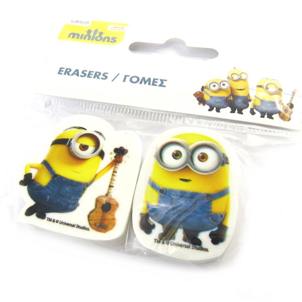 MINIONS [M9233] - 2 'Minions' Erasers