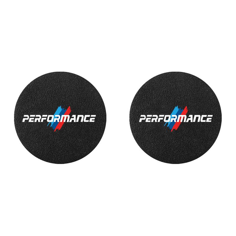 2Pcs Auto PU Leather Cup Holder Mat Anti-Slip Noise Dampening Pad Accessories Stickers For BMW G80 G06 G07 G42 G14 G15 G16 F82 M