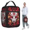 Kitsune Yokai Fox Insulated Lunch Bag for Women Office Cooler Thermal Food Box Tote Portable Lunch Boxes Container