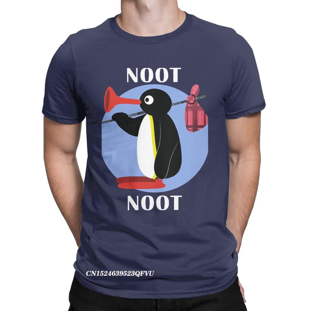 Noot Noot Pingu Tshirt Men Women Cotton Vintage T-Shirts Round Neck Penguin Tee Shirt Harajuku Clothes Classic