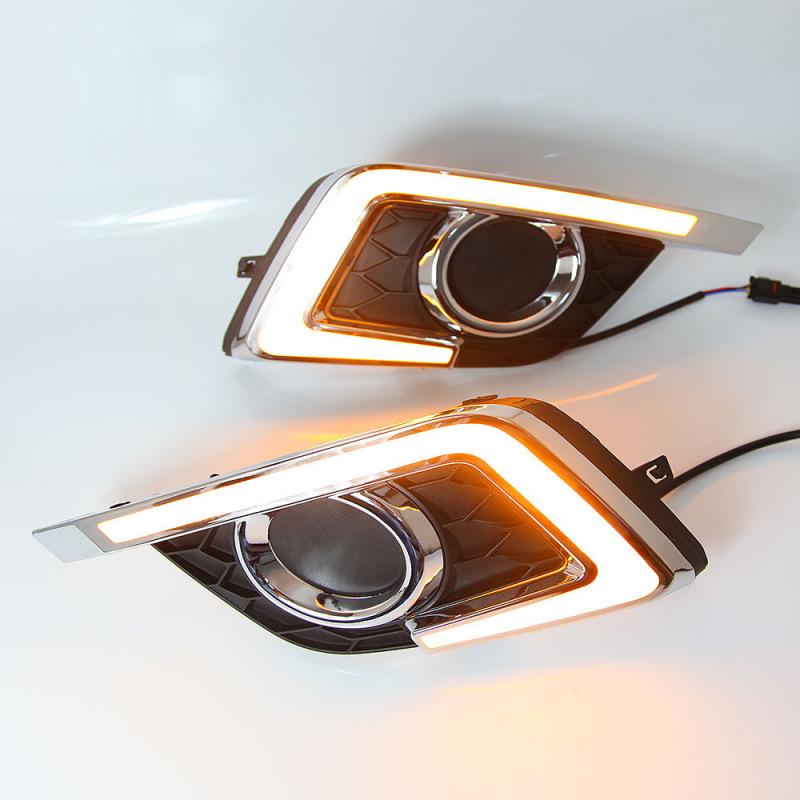 LED Daytime Running Lights for 2013, 2016, and 2019 Nissan Sylphy - Large C-Shaped Design