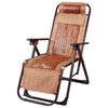 Folding Bamboo Rocking Chair: Lounge & Nap Chair for Elderly - Versatile Rattan Chair for Balcony Leisure, Mahjong, or Relaxation.
