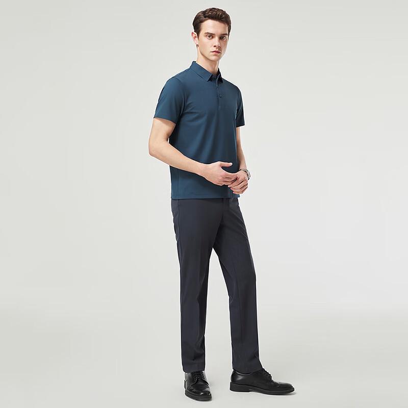 YOUNGOR Men s Business Soft Smooth Short Sleeve Polo Shirt L