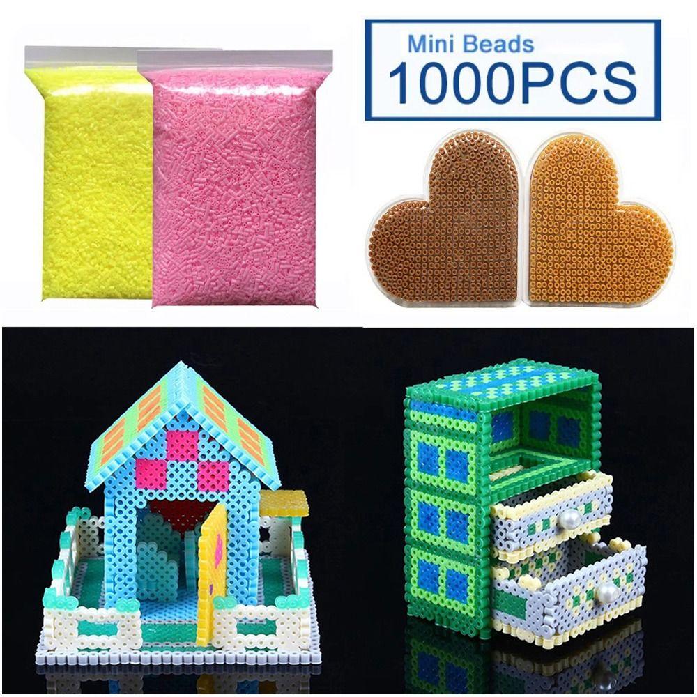 1000pcs Handmade Craft Mini Perler Hama Beads 2.6mm Fused Beads 3D Puzzle Beads Children Learning