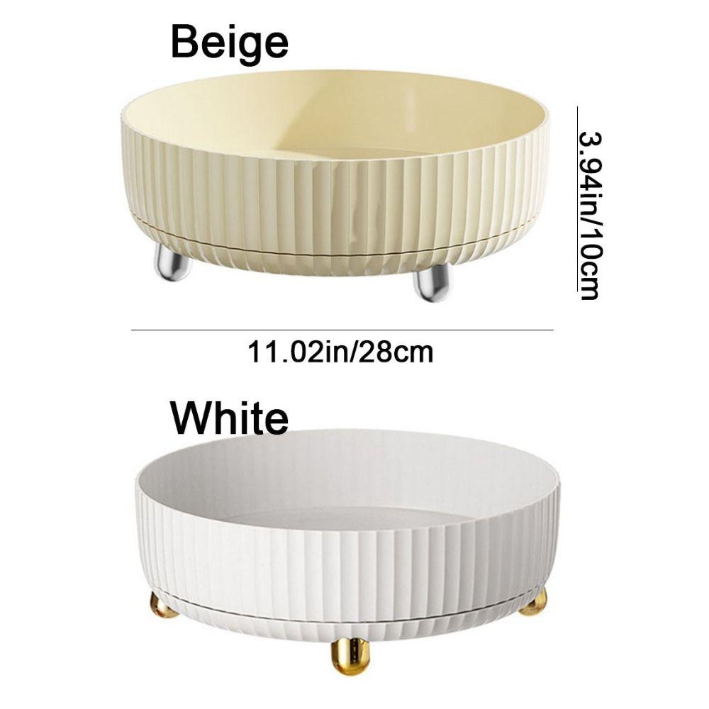 Large Capacity Makeup Storage Tray Round Spinning Organizer  Bathroom