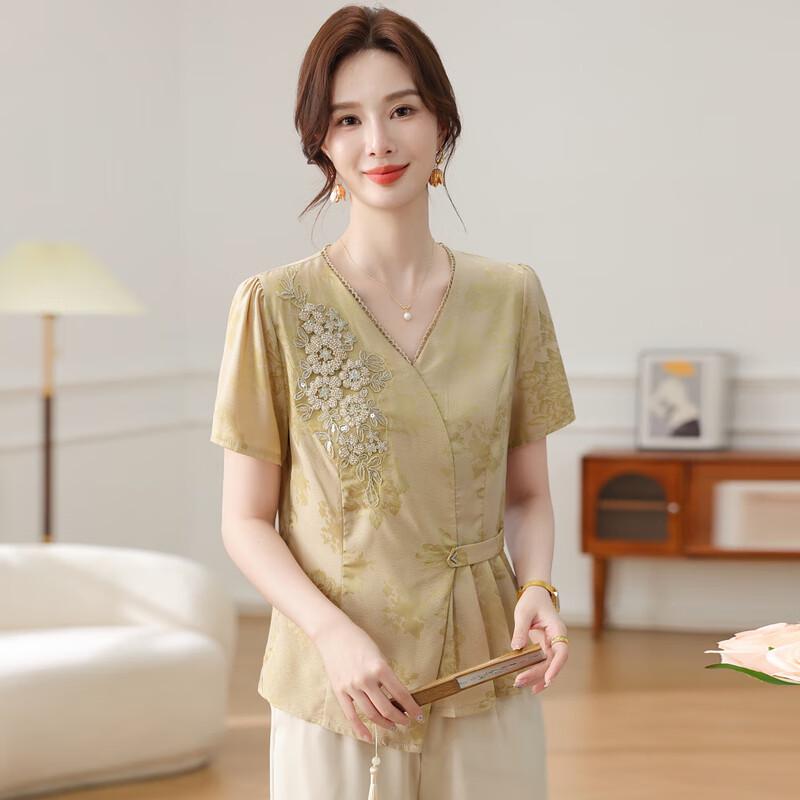 Red Bean Women's 2025 Summer Short-Sleeve Tops & Pants Sets