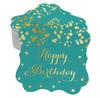 Inkdotpot Real Gold Foil Bracket Shape Paper Hang Tags Happy Birthday Favor Tags Pack Of