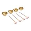 Facial Mask Care Tool Kit 4 Mixing Bowls 4 Fan Brushes Facial Bowl and Brush Set for for Home Salon Use