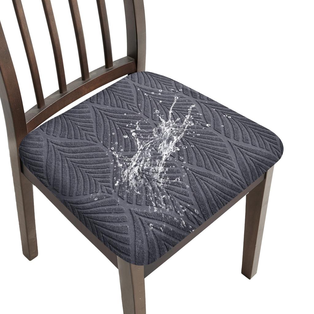 1-6Pcs Stretch Leaf Pattern Chair Seat Covers Splash Proof Removable Cushion Protectors