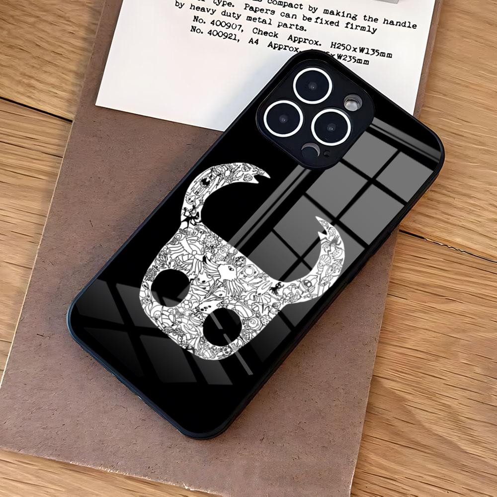 Game The H-Hollow K-Knight Phone Case For IPhone 17 Air 16 E Pro Max 15 14 13 Mini 12 Pro 11 Max Plus Black Glass Cover