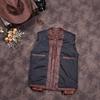 Giacca da uomo in pelle di mucca naturale Amei Kaki Vintage marrone taglia cinese, primo strato, giacca da motociclista slim fit autunno