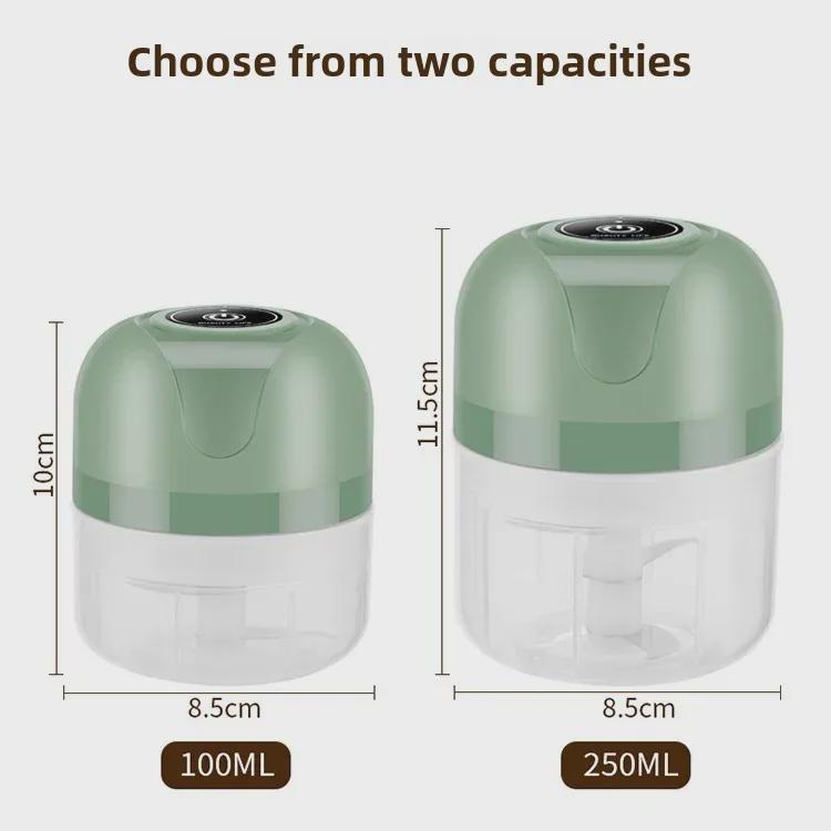 Mini Electric Garlic Pounder: Garlic Paste Maker, Stirrer, Meat Grinder & Peeler 