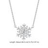 Zircon Women's Collarbone Chain Choker Snowflower Crystal Necklace Snowflake Necklace  Daily