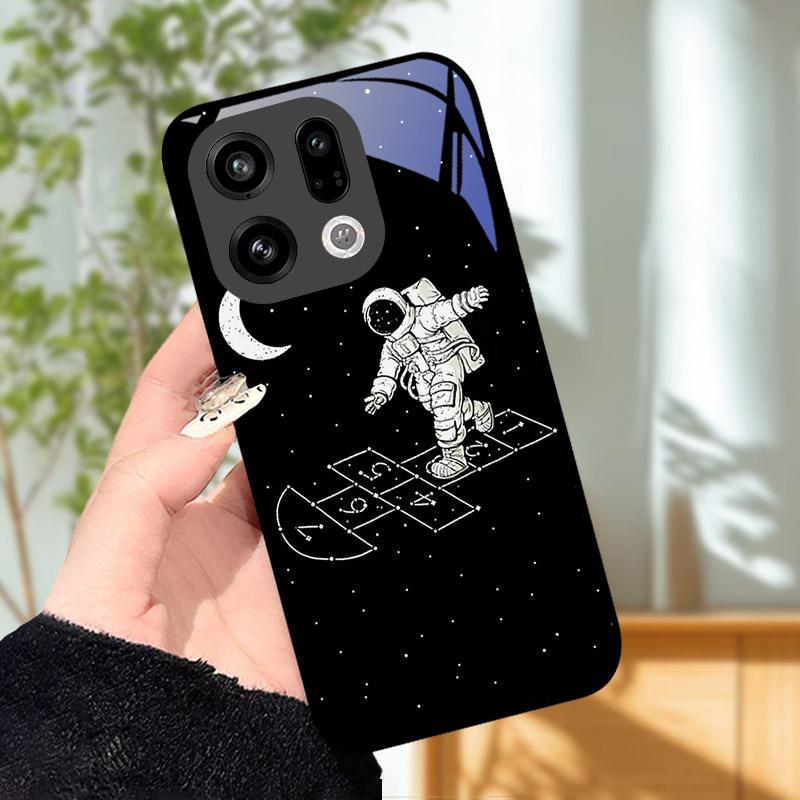 Handyhülle für OPPO Find X9 Pro FindX9 FindX8 X8Pro Kameraschutz Gehärtetes Glas Rückseite Stoßfest Hartes PC-Gehäuse Fundas Shell