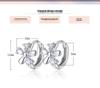Sweet Plum Blossom Korean Snowflake Crystal Earrings - Elegant & Lovely Stud Ear Accessories