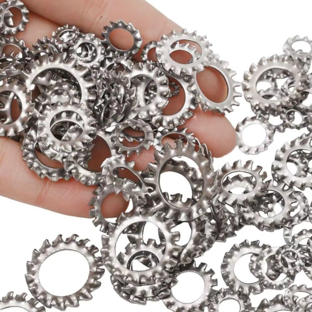 500PCS Star Serrated Metric Split Lock Washer Set Gasket Spacer Assortment Set Industrial