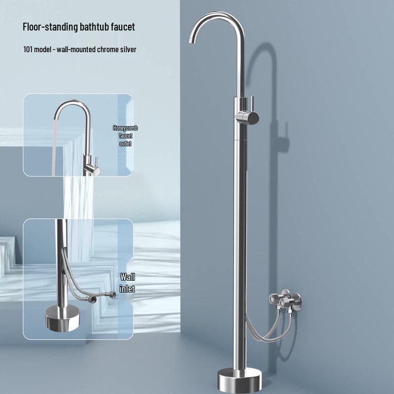 Tai Ju Fu 101 Chrome Wall-Mounted Bathtub Faucet