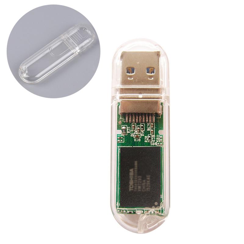 (BBQ4)Piccolo Contenitore per Strumenti in Plastica Alloggiamento Giunzione Chiavetta USB Contenitore Trasparente in Plastica per Chiavetta USB Alloggiamento in Plastica per Chiavetta USB