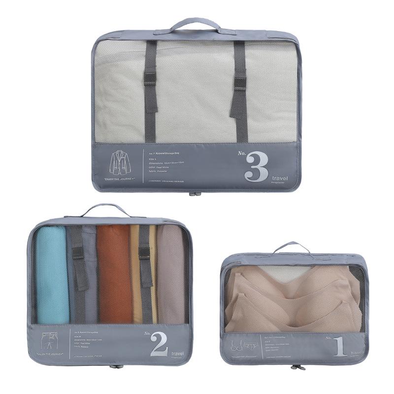 

Portable Travel Organizer Set: 3-Piece Bra and Underwear Storage Bags No. 1 (32*23*12CM) серый