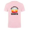 Never Underestimate An Old Unisex Who Plays Badminton T Shirt Retro Sunset Tshirts Sports Lover Gift Da844