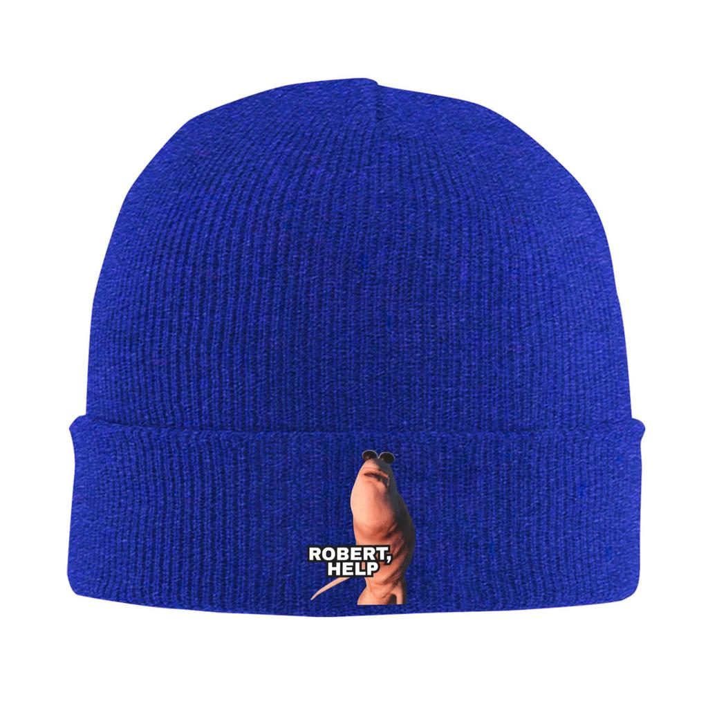 Marcus the Worm Robert Help Knit Hat Beanies Winter Hats Warm Unisex Color Caps Unisex Women Gift