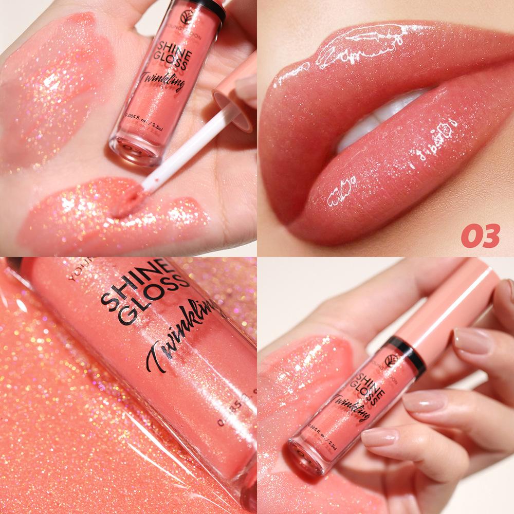 Glitter Matt Fein Glanz Lip Gloss 8 Farbe Perle Glanz Wasserdicht Lip Gloss Eis Transparent Rein Zu Overlay Lip Glasur