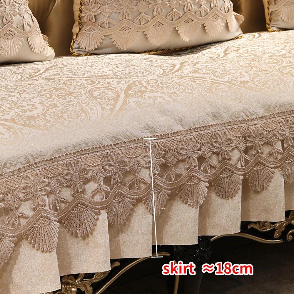 Luxury Retro Non-slip Sofa Cushion Universal Jacquard Sofa Cover Home Furniture Protector Slipcover