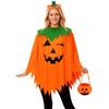 Adult & Kids Glow-in-the-Dark Pumpkin Costume Set (Hat & Cape) for School or Halloween Party