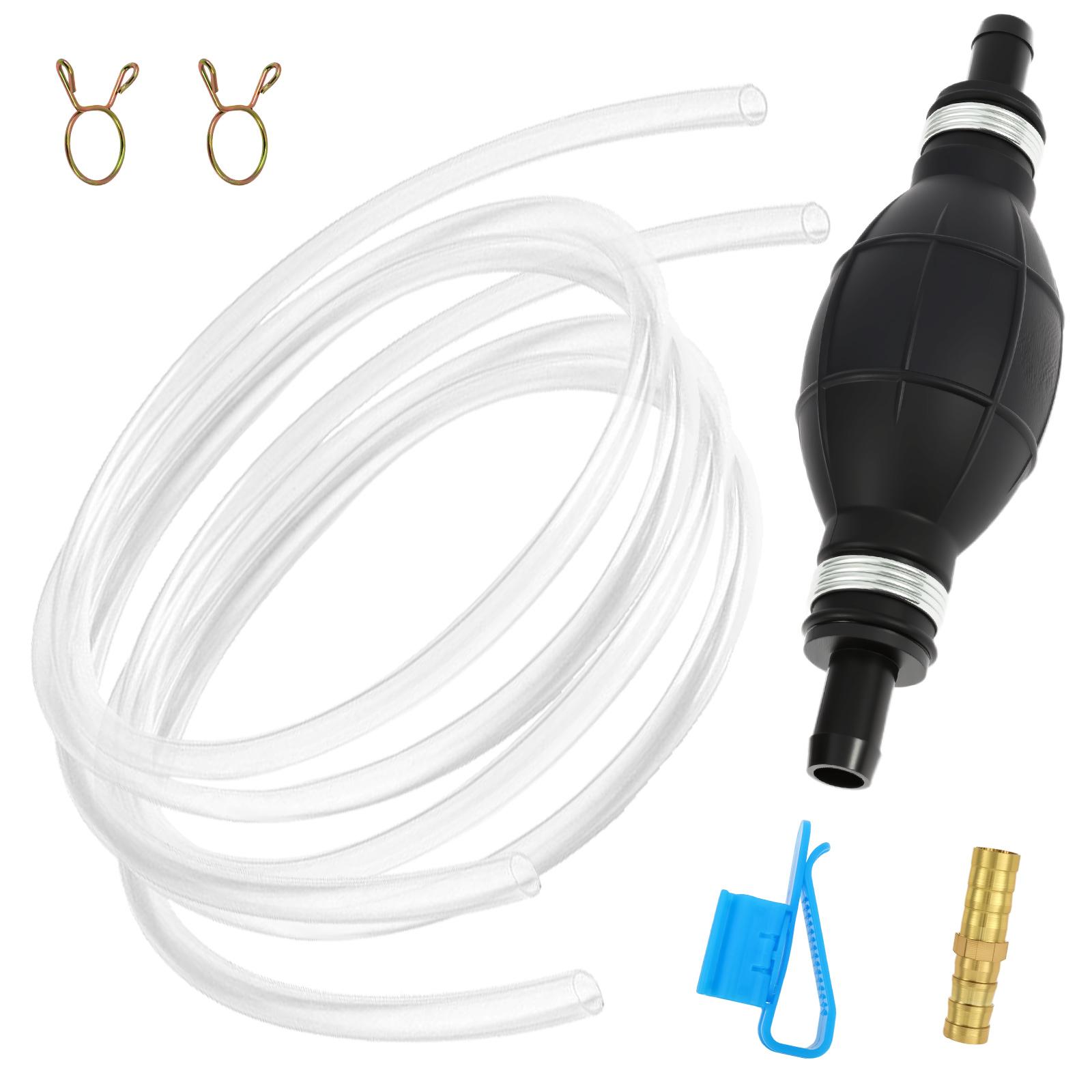 

Hand Fuel Pump Car Gas Oil Siphon Transfer Pump Kit with 1.5m in/out Hose for Liquid Gasoline Tuning Fuel Diesel Transfer