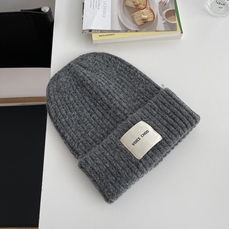 Voicechu Signature Label Beanie Gray GRAY