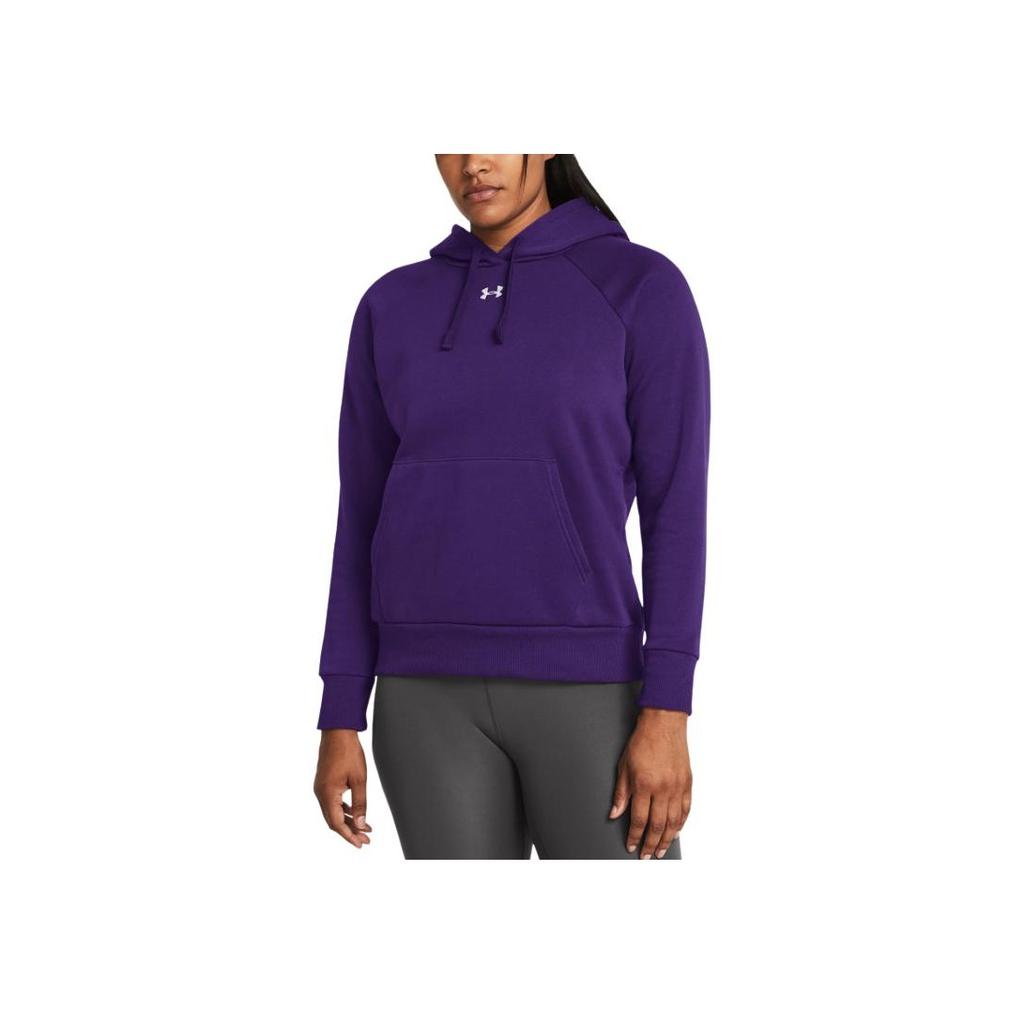 Under Armour Rival Ua Hooded Loose Pullover Long Sleeve Sweatshirt Women sweatshirt Purple 1379500-500