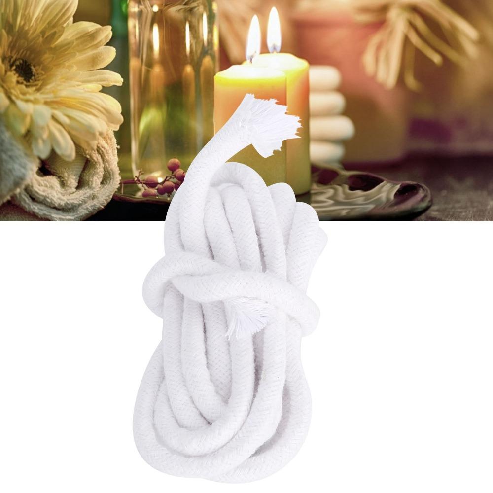 Cotton Cotton Candle Wick 8mm Width Oil Lamp Wick Functional Round Braid Wick For Candle Making