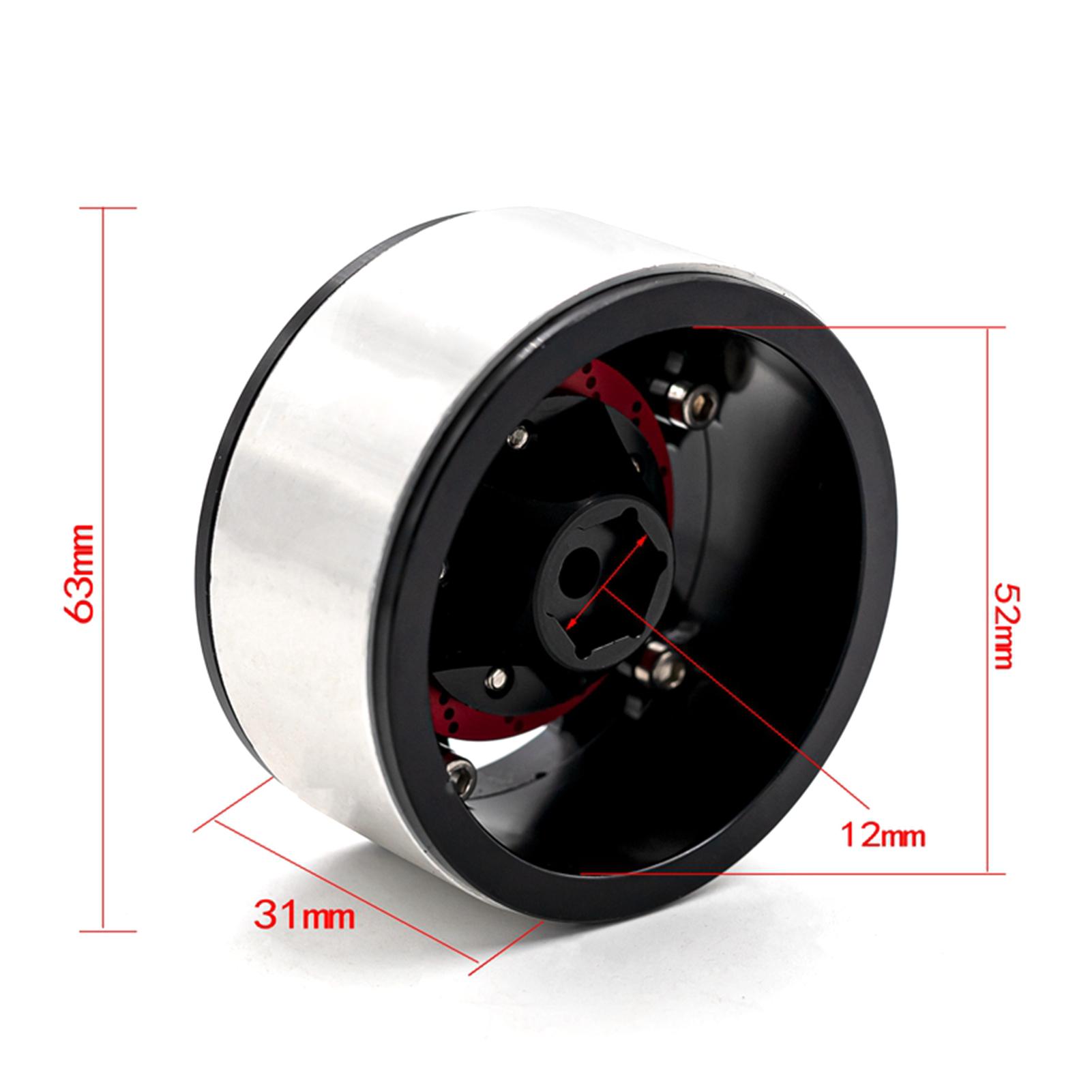 

Aluminum Alloy Wheel Beadlock Wheel s Hub 4pcs 2.2inch Replacement for 1Celsius10 4 SCX10 90046 SCX10 III 03007 03003 RC Car
