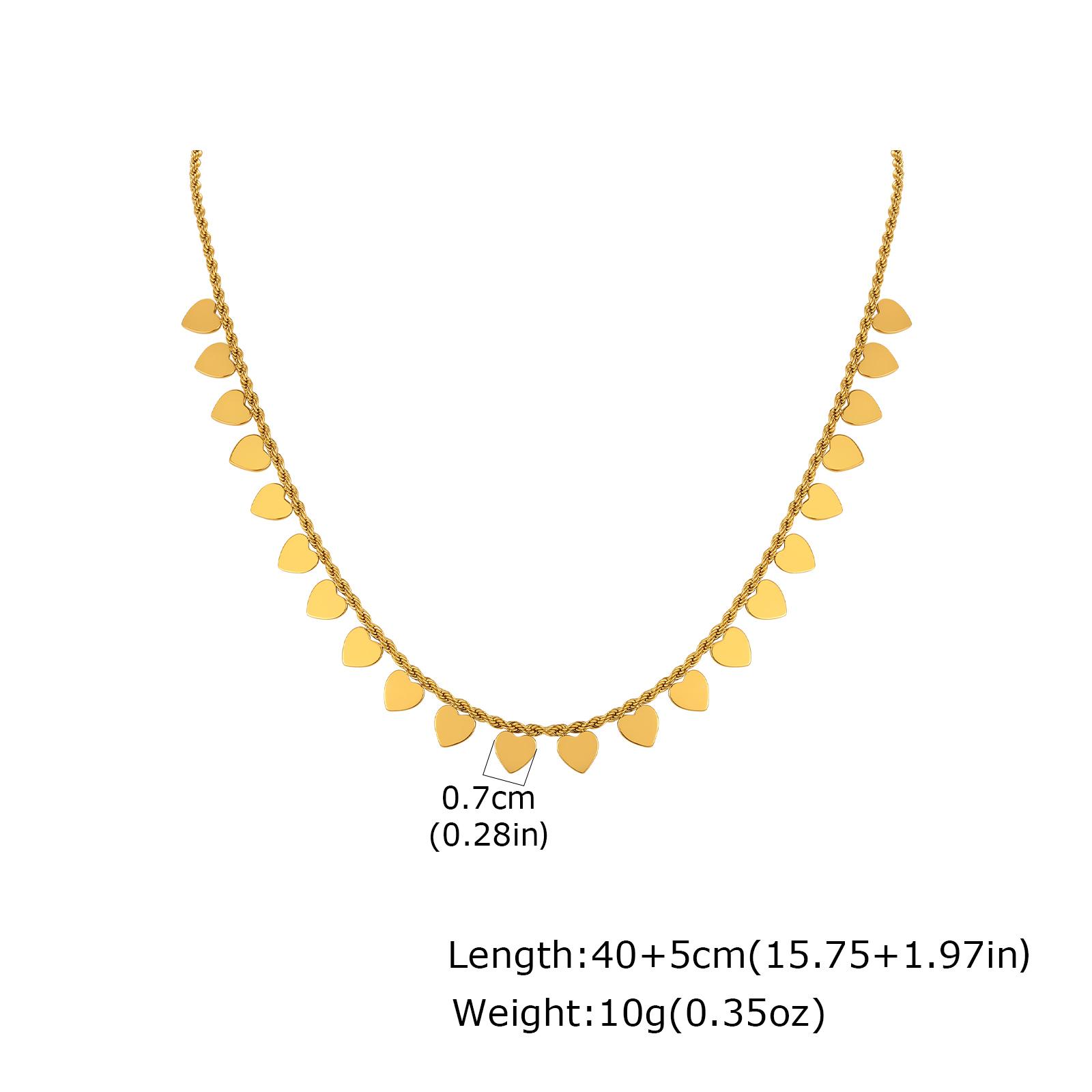 

Fashion Gold Color Heart Round Tassel Pendant Necklace for Women Stainless Steel Chain Necklace Exquisite Party Jewelry Gifts