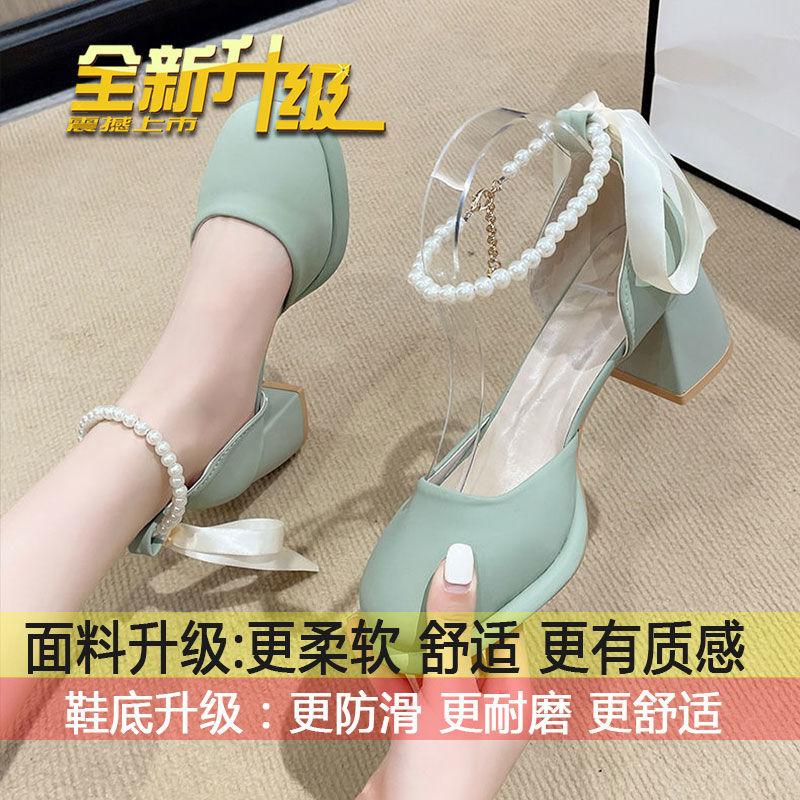 

Туфли Мэри Джейн на высоком каблуке в сказочном стиле женские весна лето новые с французским темпераментом подходящие к юбке сандалии на толстом каблуке 40