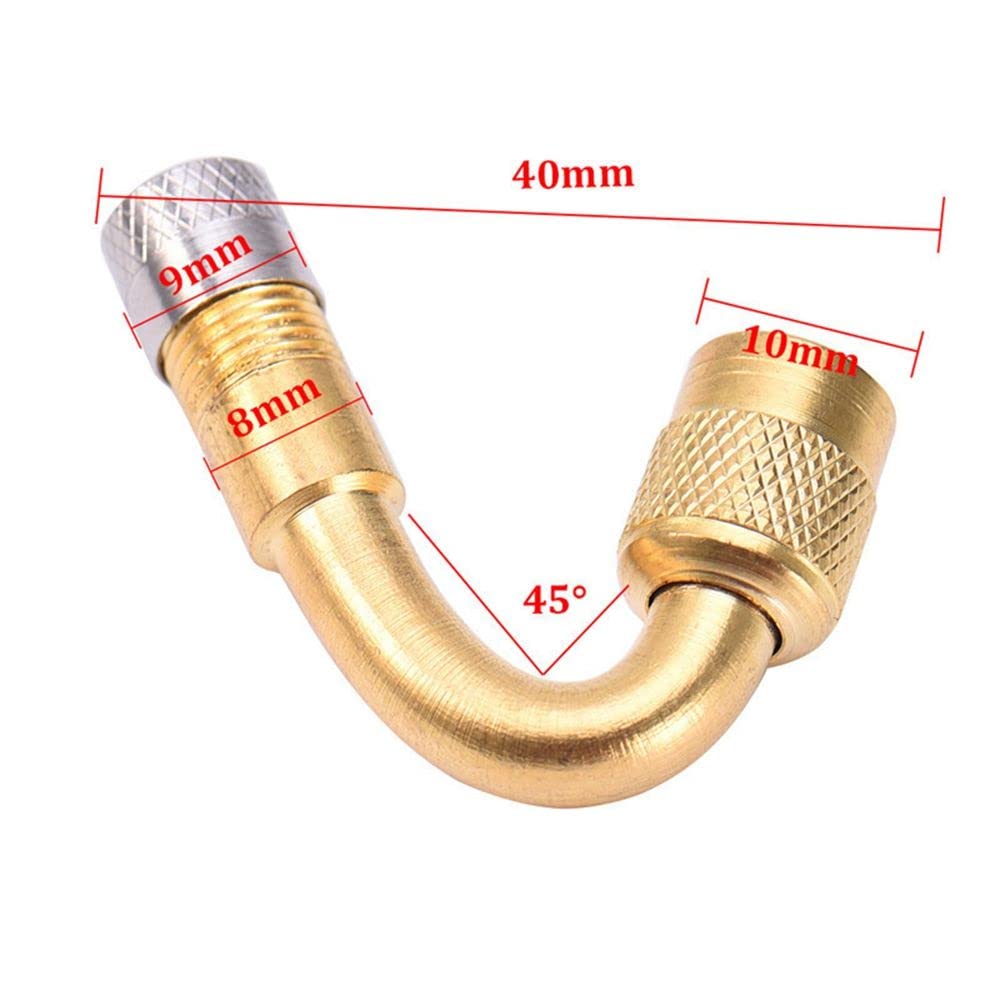 Qicarkey 2 Pcs Motorcycle 90° L Shape Air Valve Motorcycle Extension Tube Air Pump for Motorcycles Small Wheel Car