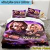 3PCS Custom Name Chucky Bedding Set Printed Duvet Cover Closure Includes 1 Duvet Cover & 2 Pillowcases for All Seasons Bedroom Decor