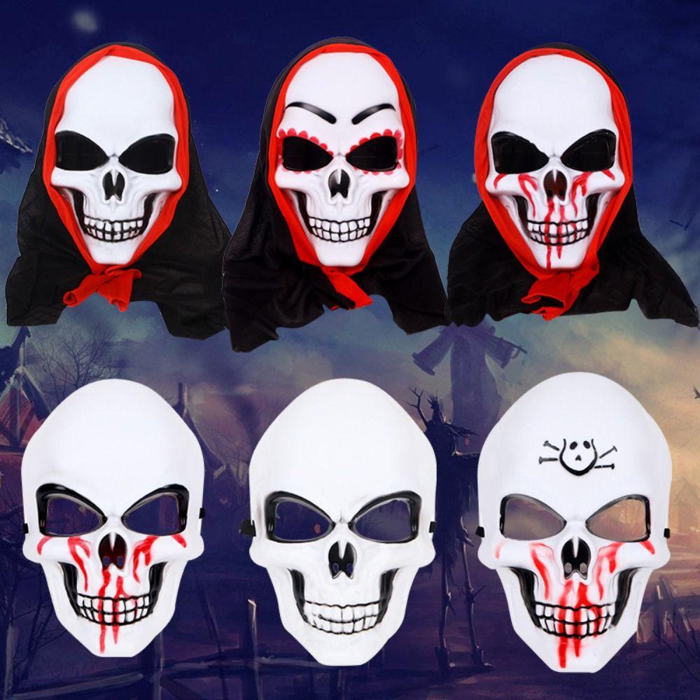 Dress Up Halloween Skull Mask Cosplay Full Face Mask Toy Skeleton Ghost Festival Mask  Girl