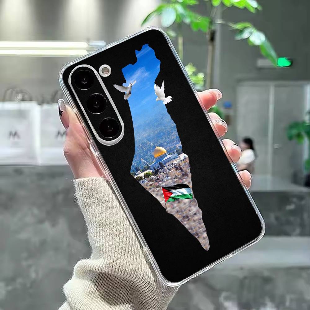 Palestine-es-F-Flag MAP Phone Case For Samsung Galaxy A91,80,73,72 ,71,53,52,32 ,31,22,21s,20,Transparent Case Samsung a12