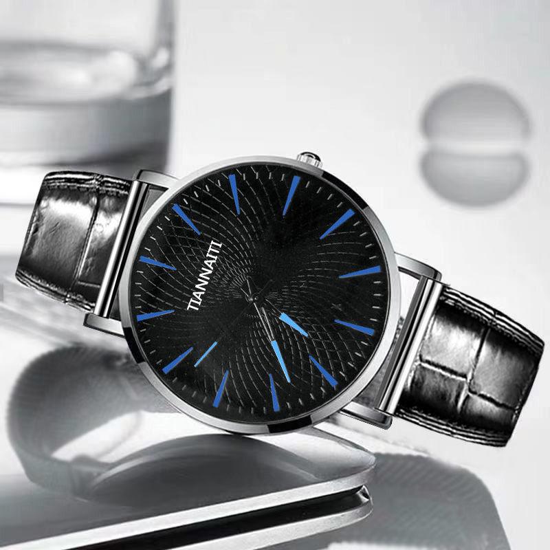 

Новые ультратонкие мужские немеханические часы, модные простые часы, мужские часы, корейская версия, модные поясные часы синий